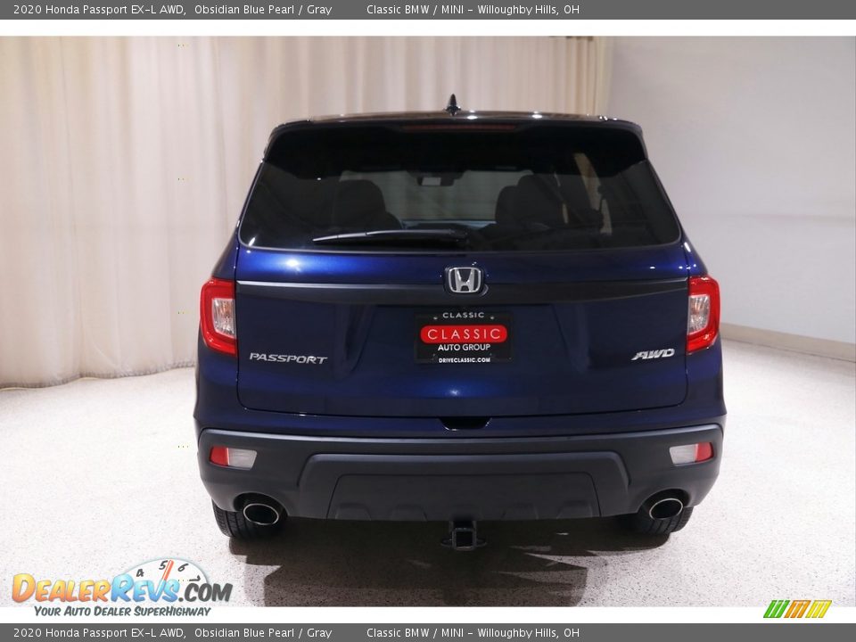 2020 Honda Passport EX-L AWD Obsidian Blue Pearl / Gray Photo #21