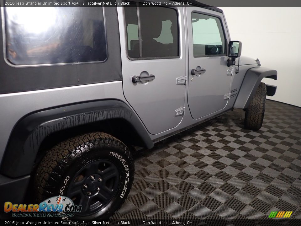 2016 Jeep Wrangler Unlimited Sport 4x4 Billet Silver Metallic / Black Photo #19