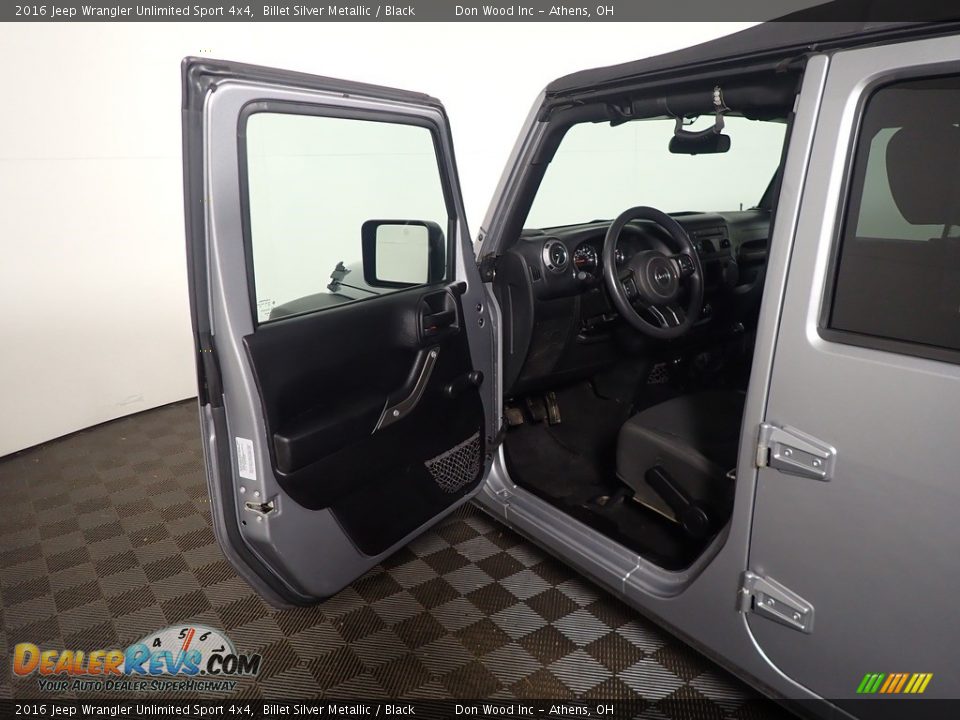 2016 Jeep Wrangler Unlimited Sport 4x4 Billet Silver Metallic / Black Photo #20
