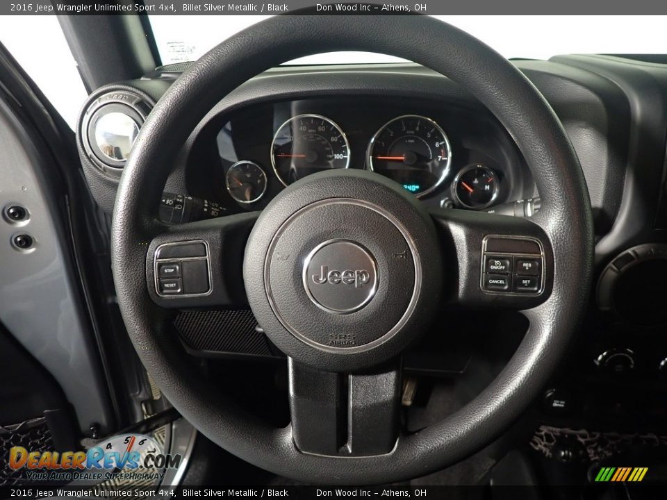 2016 Jeep Wrangler Unlimited Sport 4x4 Billet Silver Metallic / Black Photo #25