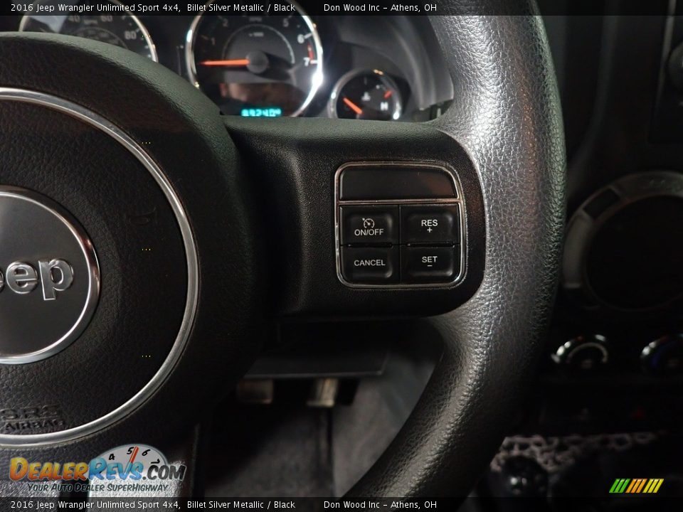 2016 Jeep Wrangler Unlimited Sport 4x4 Billet Silver Metallic / Black Photo #28