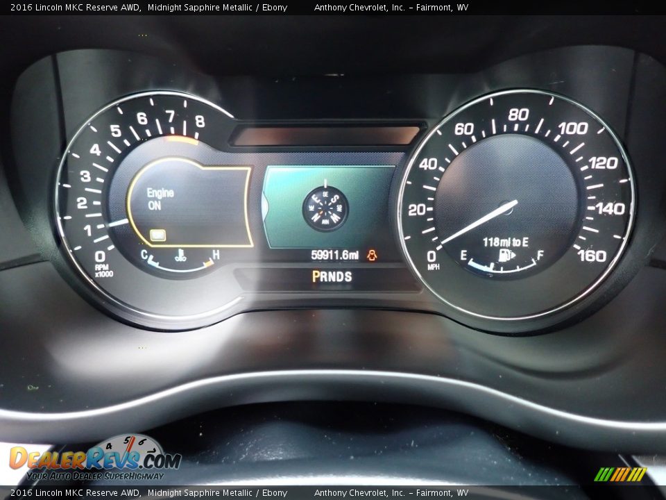 2016 Lincoln MKC Reserve AWD Gauges Photo #20