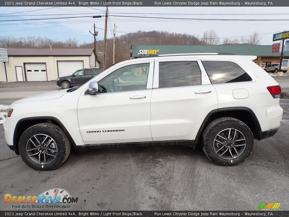 2021 Jeep Grand Cherokee Limited 4x4 Bright White / Light Frost Beige/Black Photo #2