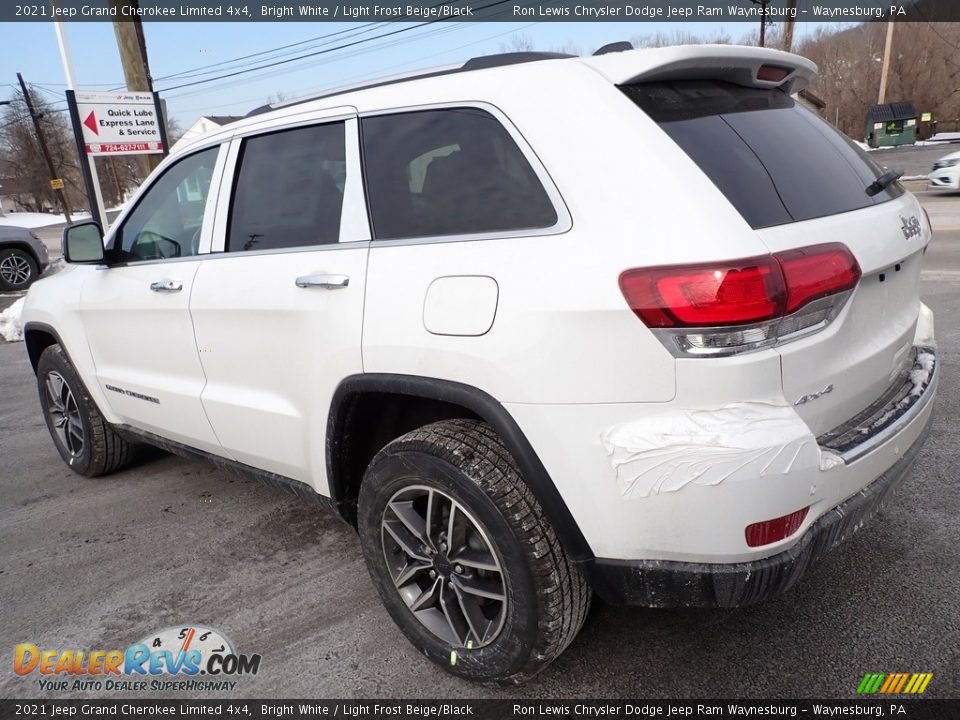 2021 Jeep Grand Cherokee Limited 4x4 Bright White / Light Frost Beige/Black Photo #3