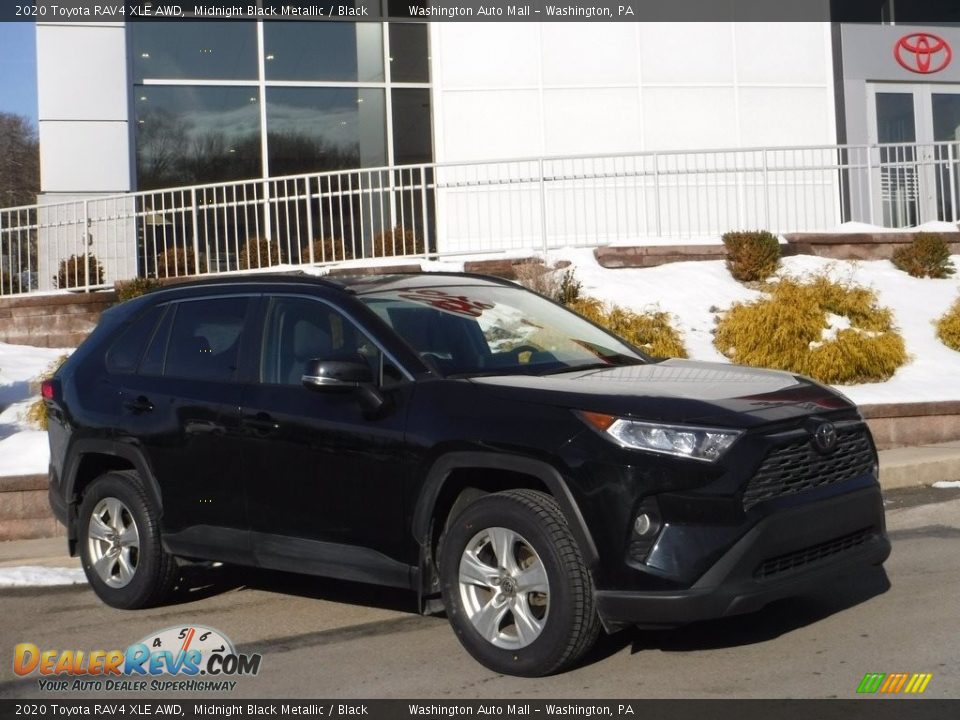 2020 Toyota RAV4 XLE AWD Midnight Black Metallic / Black Photo #1