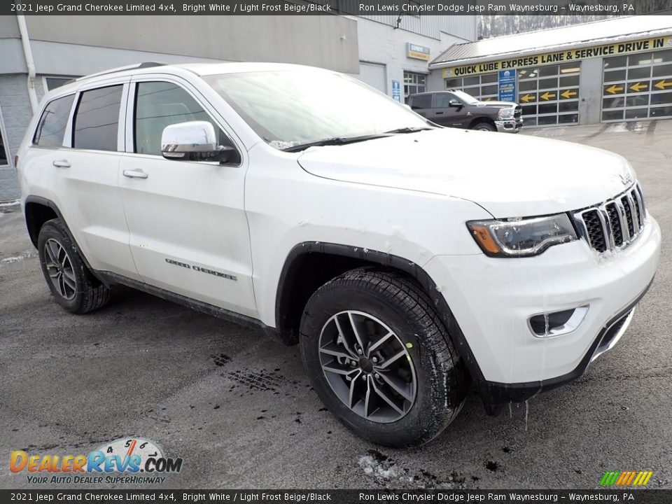 2021 Jeep Grand Cherokee Limited 4x4 Bright White / Light Frost Beige/Black Photo #8