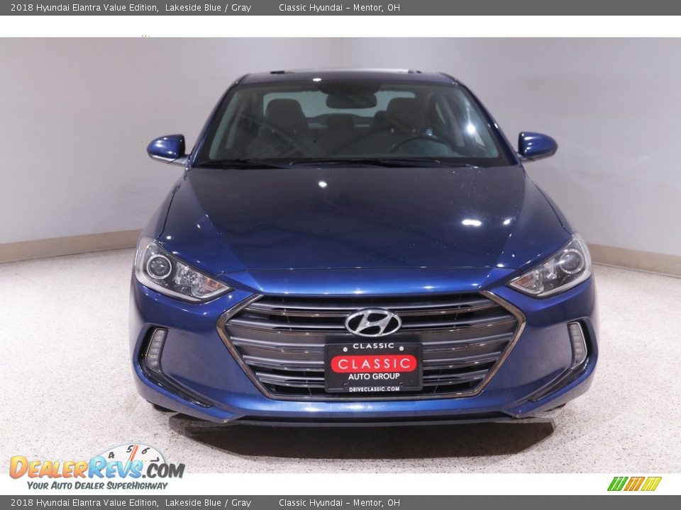 2018 Hyundai Elantra Value Edition Lakeside Blue / Gray Photo #2