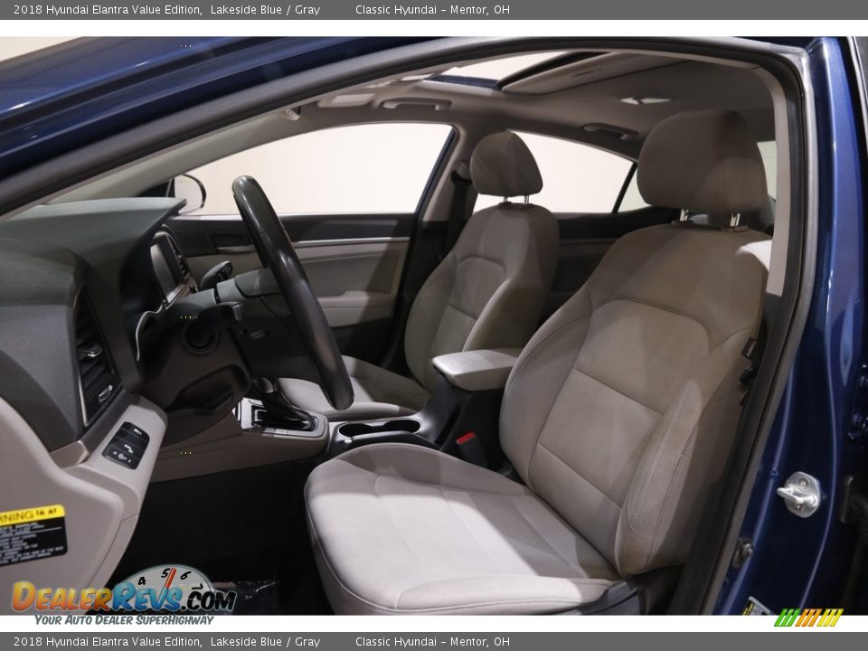 2018 Hyundai Elantra Value Edition Lakeside Blue / Gray Photo #5