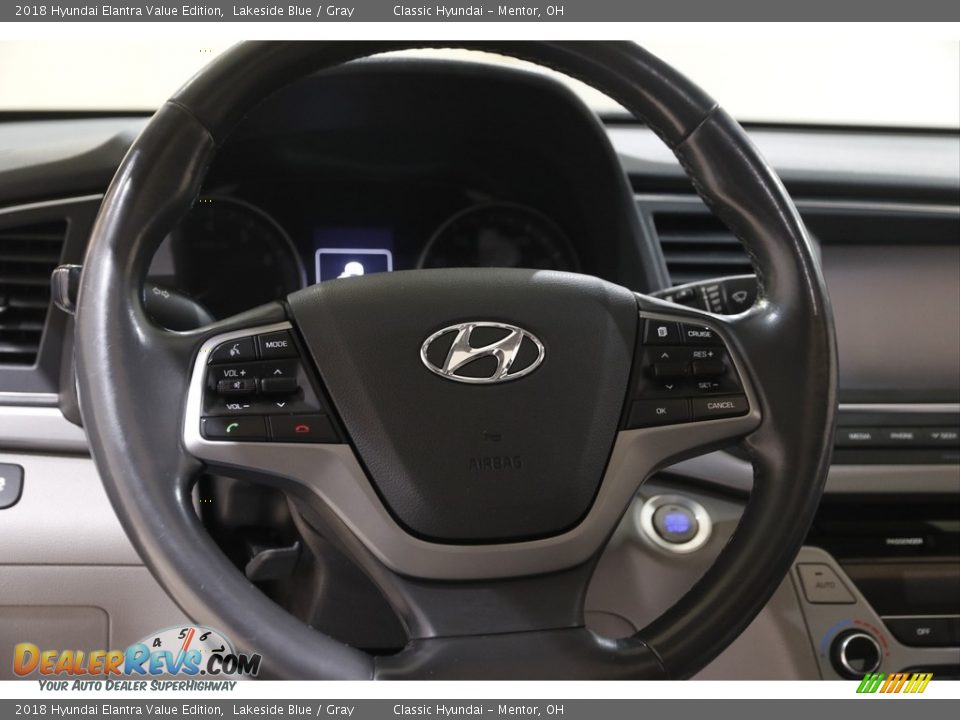 2018 Hyundai Elantra Value Edition Lakeside Blue / Gray Photo #7
