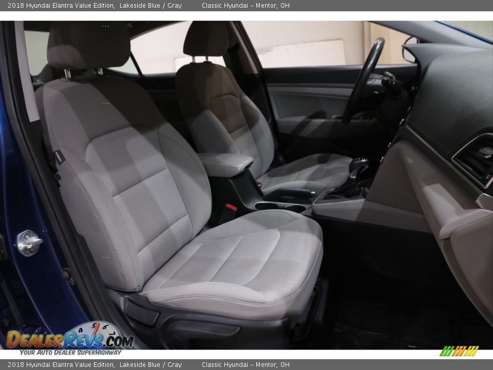 2018 Hyundai Elantra Value Edition Lakeside Blue / Gray Photo #14