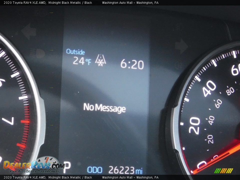 2020 Toyota RAV4 XLE AWD Midnight Black Metallic / Black Photo #35