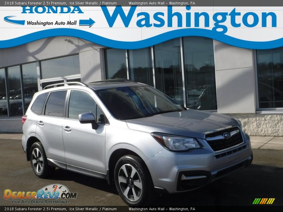 2018 Subaru Forester 2.5i Premium Ice Silver Metallic / Platinum Photo #1