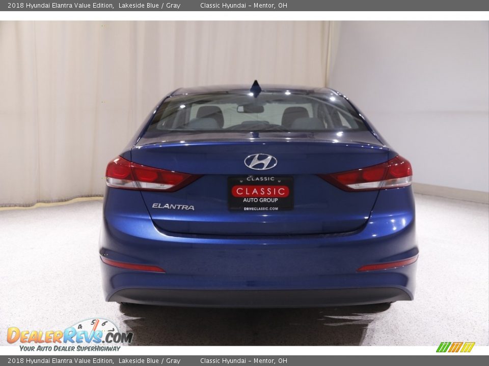 2018 Hyundai Elantra Value Edition Lakeside Blue / Gray Photo #17