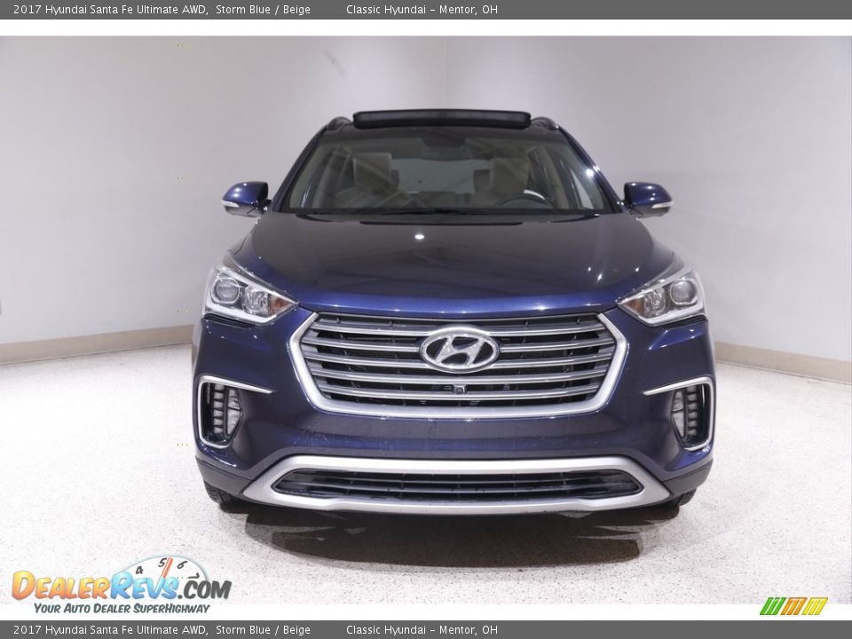 2017 Hyundai Santa Fe Ultimate AWD Storm Blue / Beige Photo #2