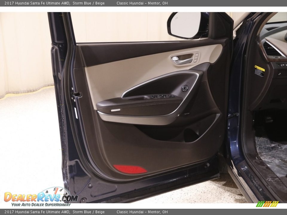 2017 Hyundai Santa Fe Ultimate AWD Storm Blue / Beige Photo #4