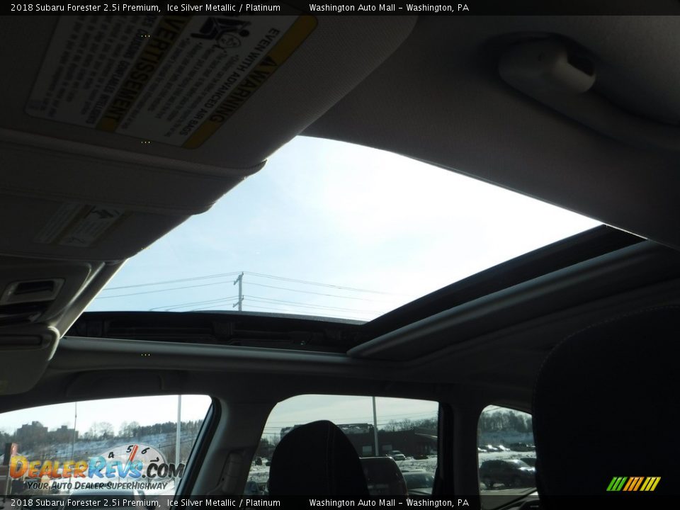 2018 Subaru Forester 2.5i Premium Ice Silver Metallic / Platinum Photo #12