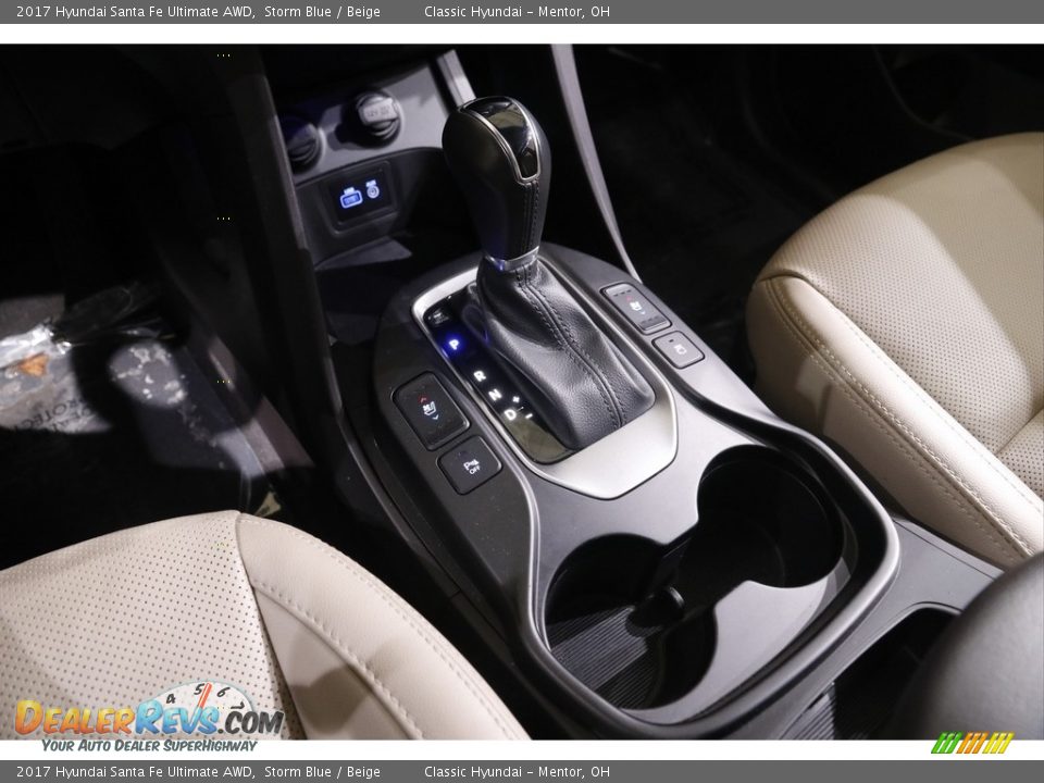 2017 Hyundai Santa Fe Ultimate AWD Storm Blue / Beige Photo #14