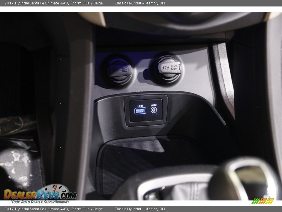 2017 Hyundai Santa Fe Ultimate AWD Storm Blue / Beige Photo #15