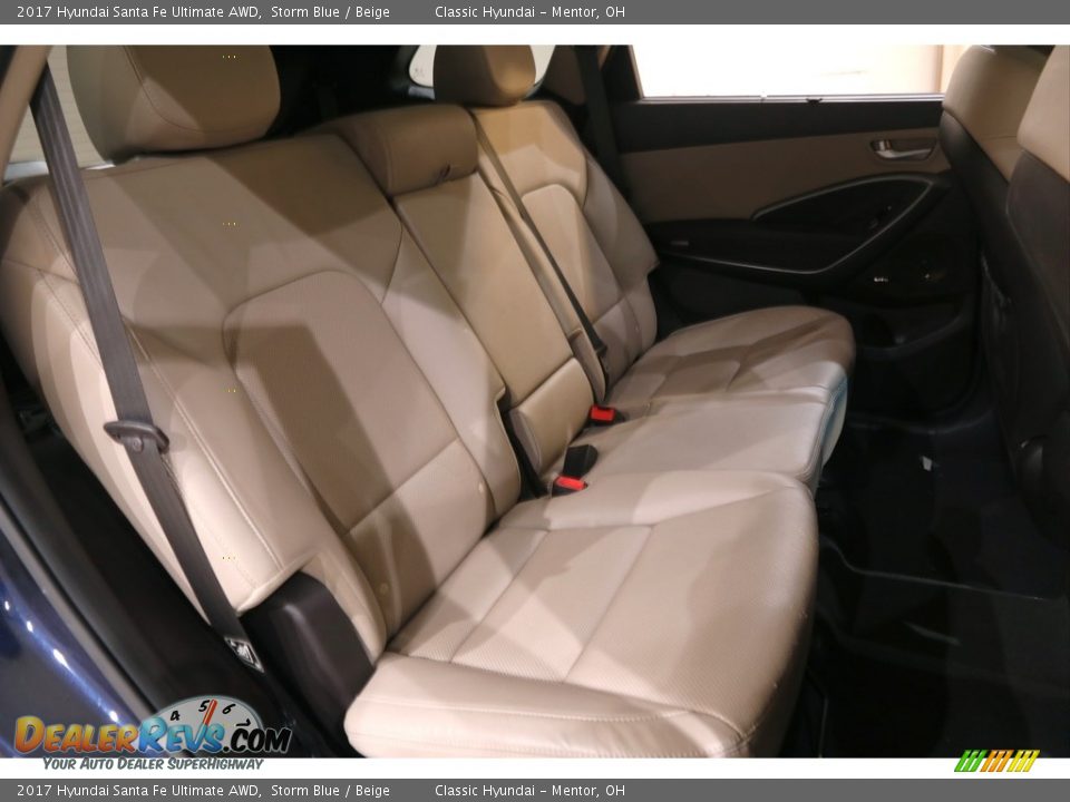 2017 Hyundai Santa Fe Ultimate AWD Storm Blue / Beige Photo #17