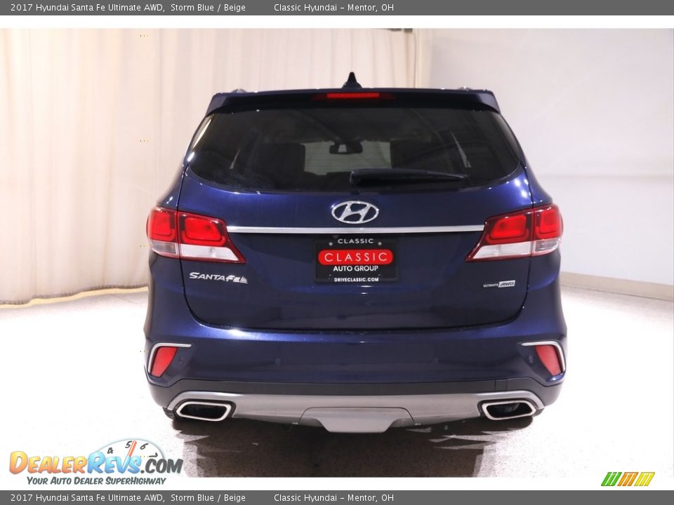 2017 Hyundai Santa Fe Ultimate AWD Storm Blue / Beige Photo #19