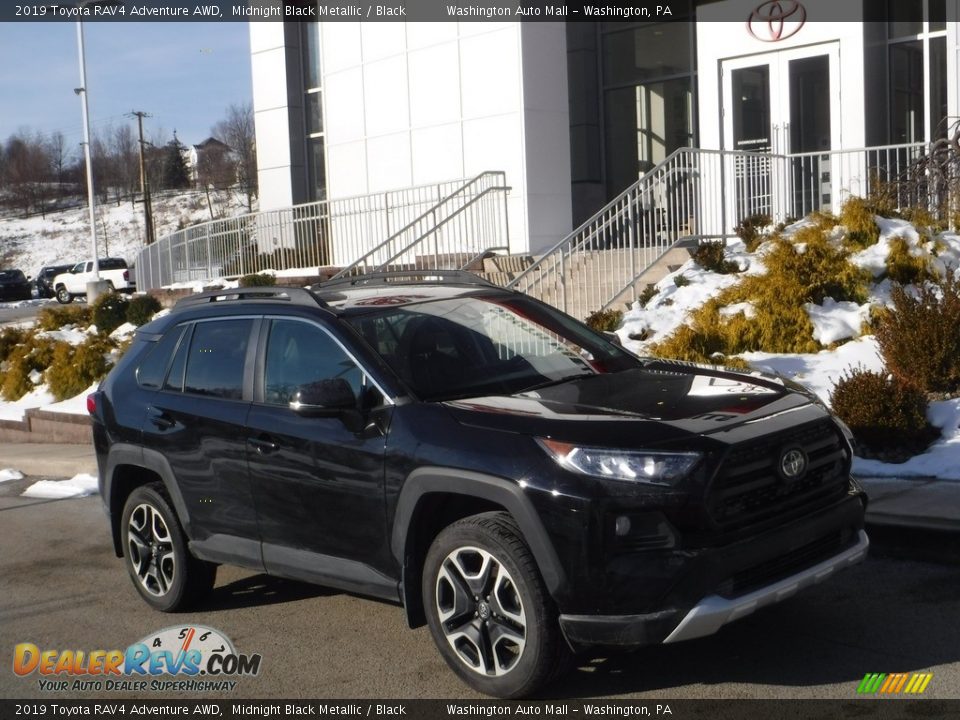 2019 Toyota RAV4 Adventure AWD Midnight Black Metallic / Black Photo #1