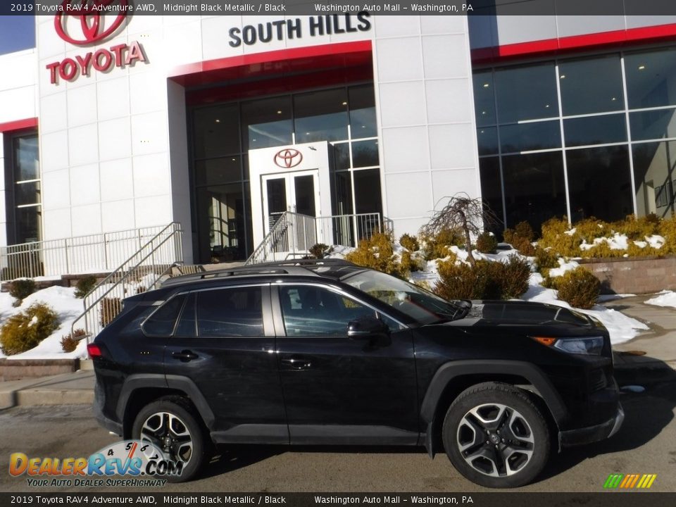 2019 Toyota RAV4 Adventure AWD Midnight Black Metallic / Black Photo #2