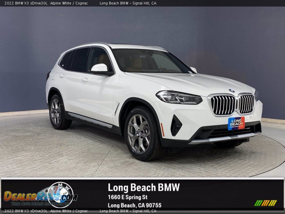 2022 BMW X3 sDrive30i Alpine White / Cognac Photo #1