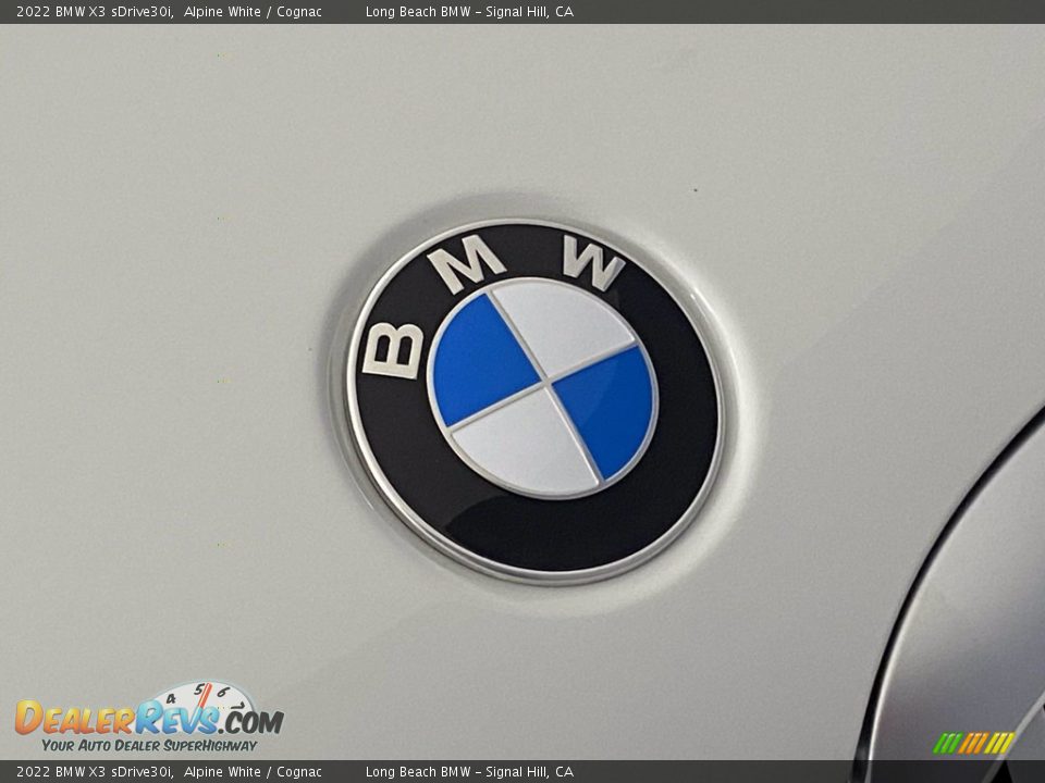 2022 BMW X3 sDrive30i Alpine White / Cognac Photo #5