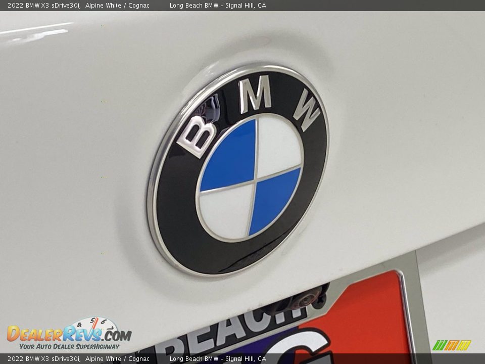 2022 BMW X3 sDrive30i Alpine White / Cognac Photo #7
