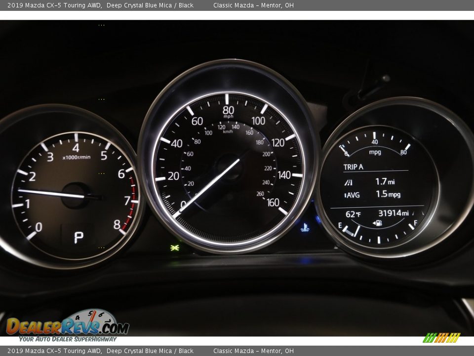 2019 Mazda CX-5 Touring AWD Deep Crystal Blue Mica / Black Photo #8