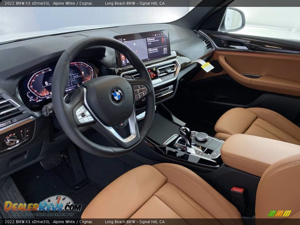 2022 BMW X3 sDrive30i Alpine White / Cognac Photo #12