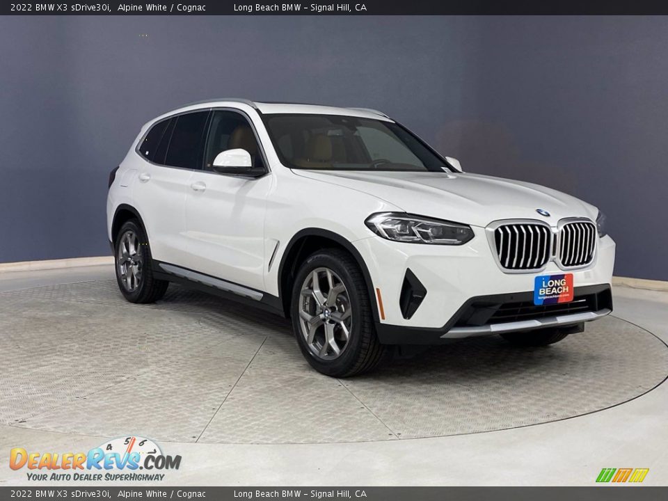 2022 BMW X3 sDrive30i Alpine White / Cognac Photo #27