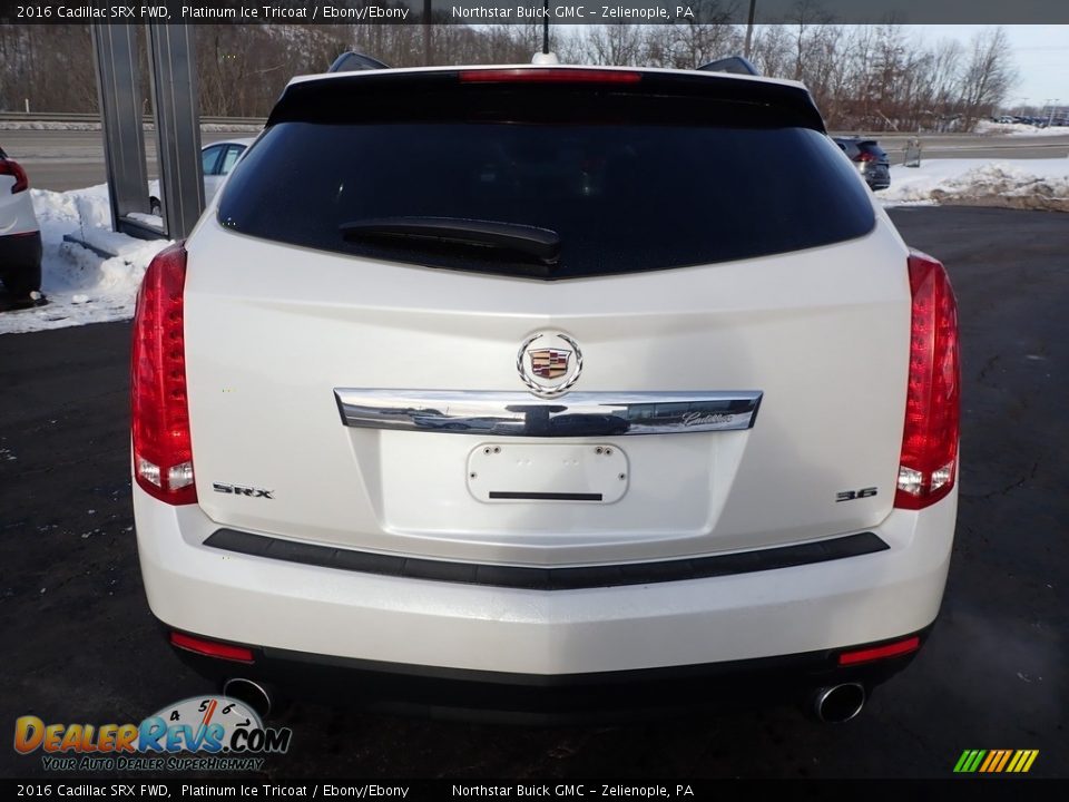 2016 Cadillac SRX FWD Platinum Ice Tricoat / Ebony/Ebony Photo #10