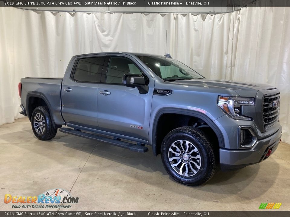 2019 GMC Sierra 1500 AT4 Crew Cab 4WD Satin Steel Metallic / Jet Black Photo #1