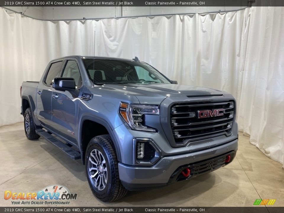 2019 GMC Sierra 1500 AT4 Crew Cab 4WD Satin Steel Metallic / Jet Black Photo #2