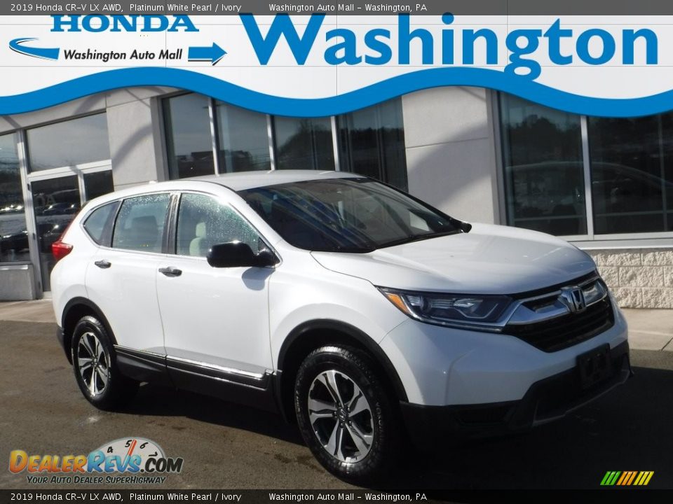 2019 Honda CR-V LX AWD Platinum White Pearl / Ivory Photo #1