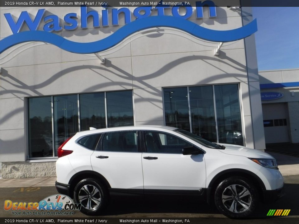 2019 Honda CR-V LX AWD Platinum White Pearl / Ivory Photo #2