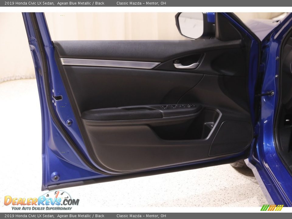 2019 Honda Civic LX Sedan Agean Blue Metallic / Black Photo #4