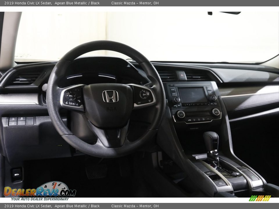 2019 Honda Civic LX Sedan Agean Blue Metallic / Black Photo #6