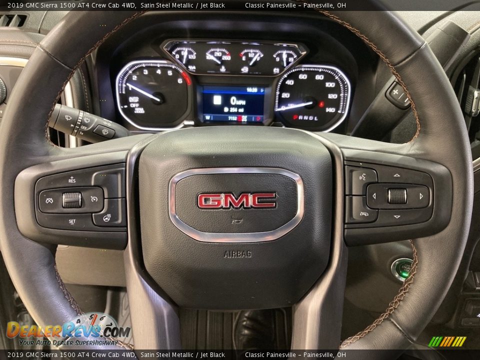 2019 GMC Sierra 1500 AT4 Crew Cab 4WD Satin Steel Metallic / Jet Black Photo #8