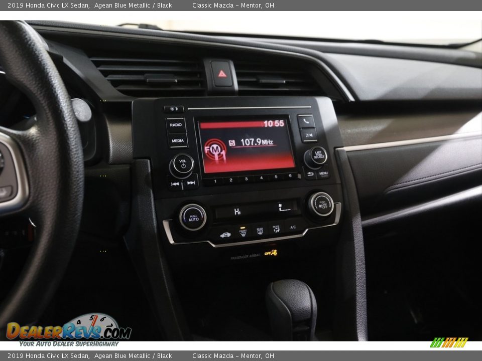 2019 Honda Civic LX Sedan Agean Blue Metallic / Black Photo #9