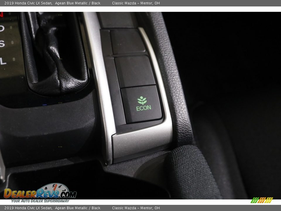 2019 Honda Civic LX Sedan Agean Blue Metallic / Black Photo #12