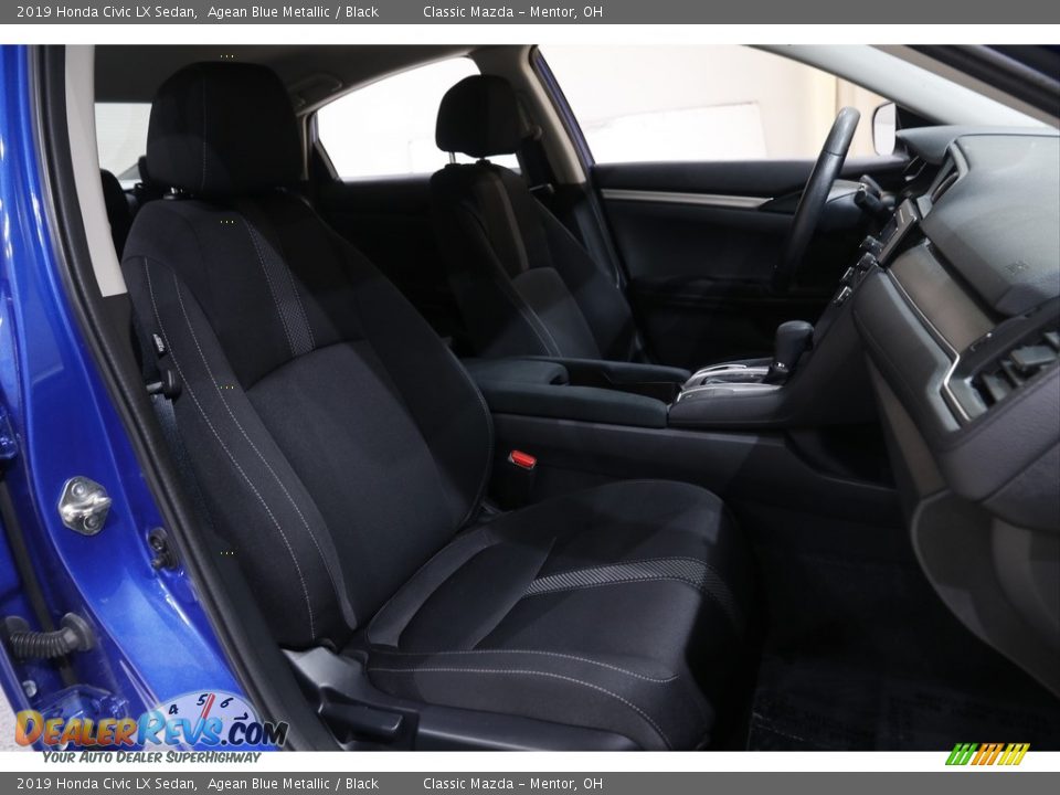 2019 Honda Civic LX Sedan Agean Blue Metallic / Black Photo #13