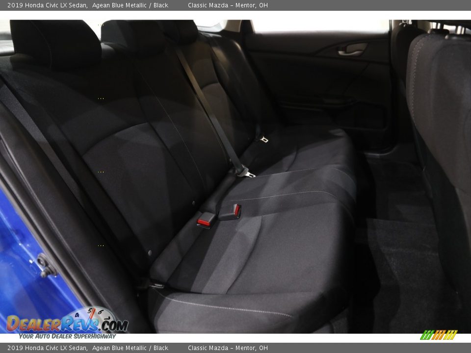 2019 Honda Civic LX Sedan Agean Blue Metallic / Black Photo #14