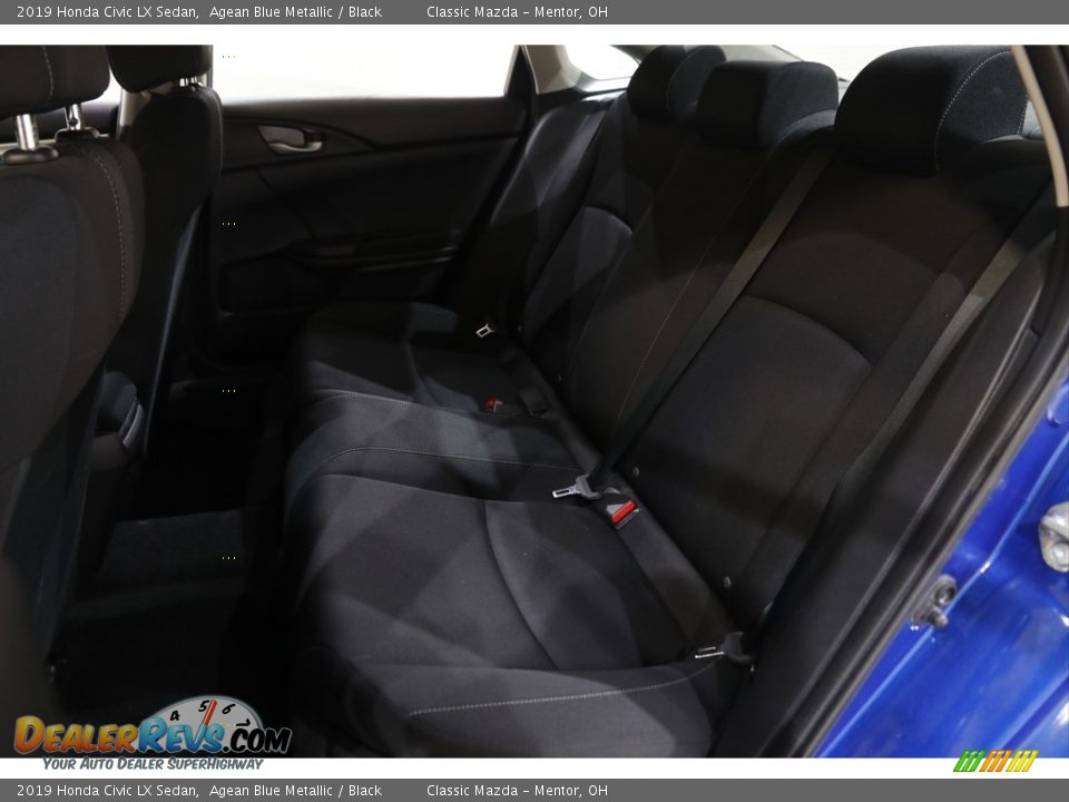 2019 Honda Civic LX Sedan Agean Blue Metallic / Black Photo #15