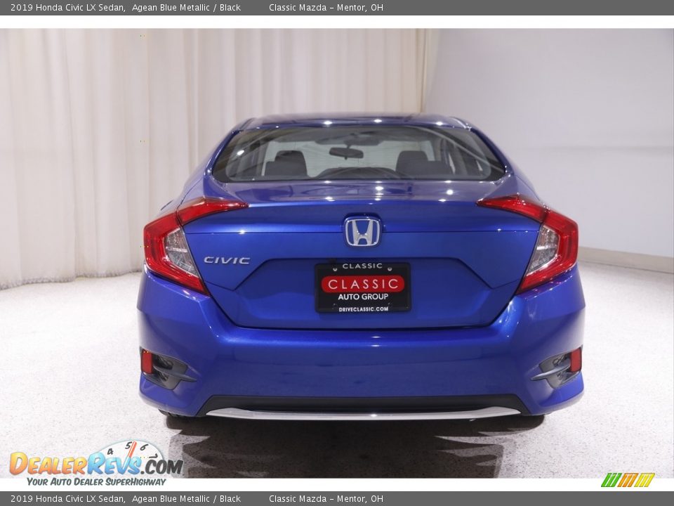 2019 Honda Civic LX Sedan Agean Blue Metallic / Black Photo #16