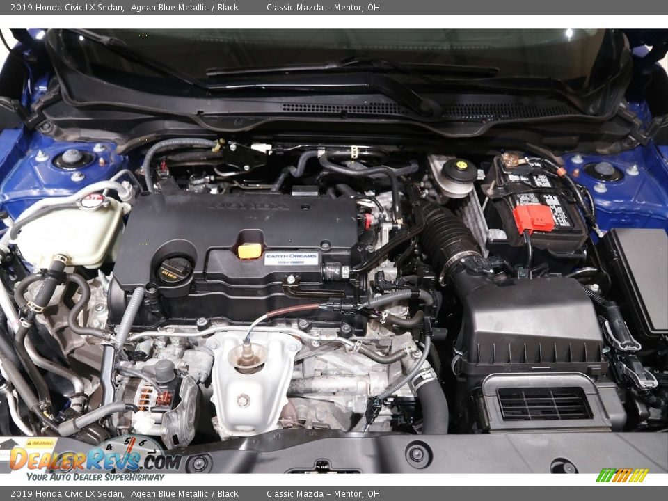 2019 Honda Civic LX Sedan Agean Blue Metallic / Black Photo #17