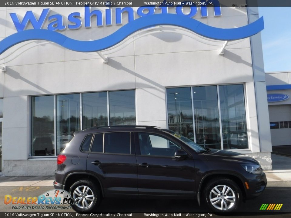 2016 Volkswagen Tiguan SE 4MOTION Pepper Gray Metallic / Charcoal Photo #2