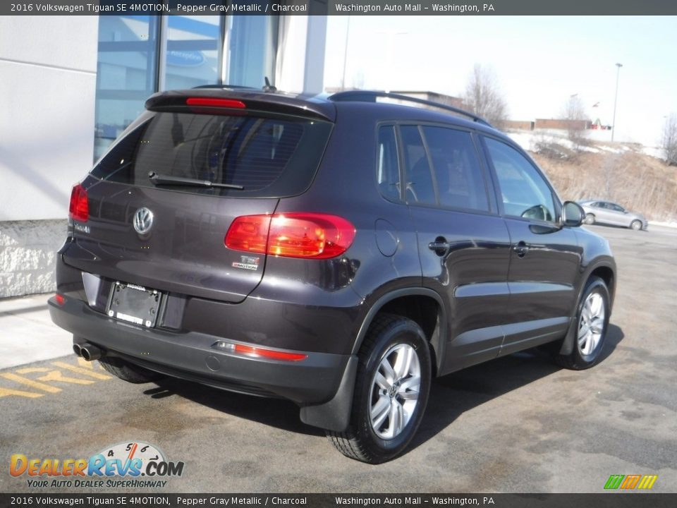 2016 Volkswagen Tiguan SE 4MOTION Pepper Gray Metallic / Charcoal Photo #9