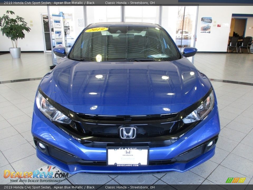 2019 Honda Civic Sport Sedan Agean Blue Metallic / Black Photo #2